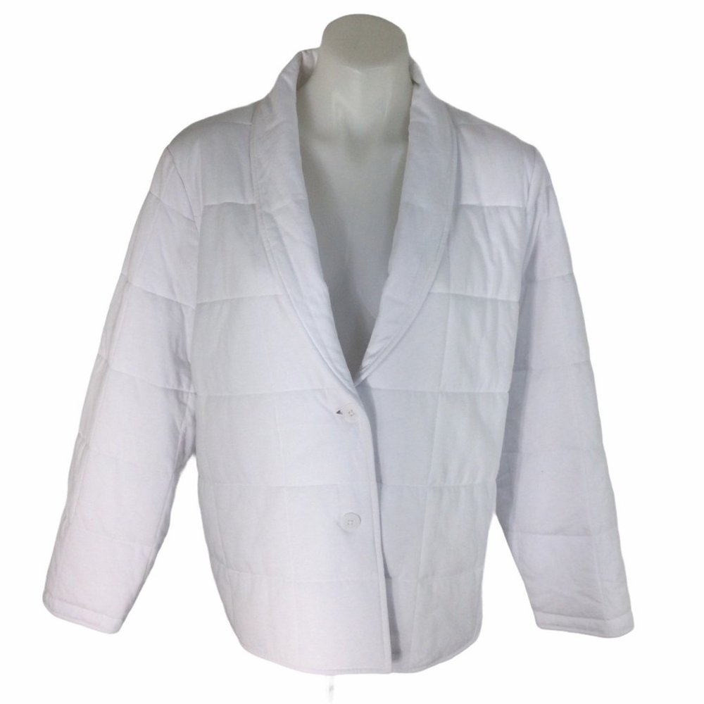 Eileen Fisher Quilted Organic Cotton Jersey Jacket - Picture 3 of 12